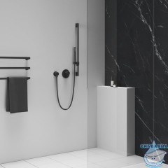 Встраиваемый смеситель для душа Ravak Espirit X070285 (черный матовый)