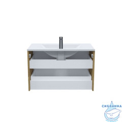 Тумба с умывальником Iddis Bild 80 см дуб светлый