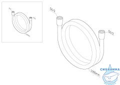 Душевой шланг AM.PM 150 см F0415122 (черный матовый)