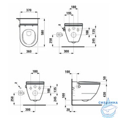 Унитаз подвесной безободковый Laufen Cleanet Navia 8.2060.1.400.000.1 с сиденьем Soft Close (микролифт)
