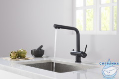 Смеситель для кухни Timo Saona 2396/03F (черный матовый)