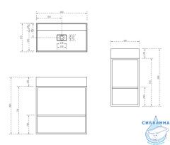 Консоль с раковиной ABBER Stein AS2630 напольная, белая матовая
