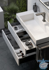 Тумба Aqwella Clarberg Logic 80 L с раковиной Toledo 70 белый глянцевый