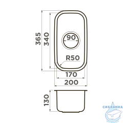 Кухонная мойка Omoikiri Omi 20-U IN 4997022 нержавеющая сталь