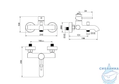 Смеситель для ванны Aquatek Европа AQ1340BG (золото брашированное)