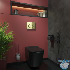  Кнопка смыва Iddis Unisteel UNS01GGi77 золото