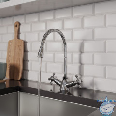 Смеситель для кухни с гибким изливом, Duplex, Milardo, DUPSB0FM05