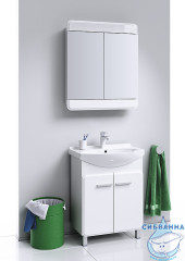 Тумба Aqwella Classic Корсика 65 с раковиной Лагуна 65 белый глянец