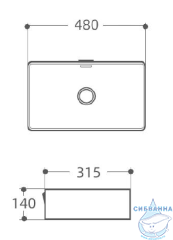 Раковина на столешницу 48 см Aquanet Perfect 273677 (черный)