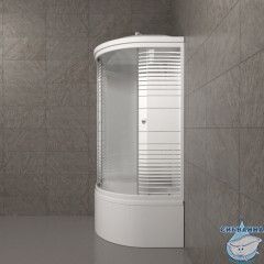 Душевая кабина Тритон Стандард 90х90 Б профиль белый, стело полосы Щ0000061836