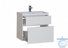 Тумба Aquanet Латина 70 белый 2 ящика с раковиной Орлеан 70 180123