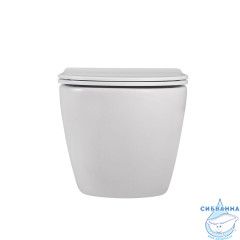 Унитаз подвесной безободковый Abber Bequem AC1100 с сиденьем Soft Close (микролифт) (белый)