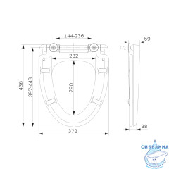 Крышка-сиденье AM.PM Bliss L C537851WH с микролифтом