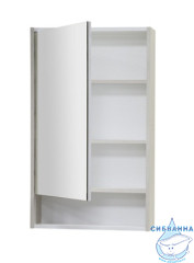 Шкаф-зеркало Акватон Рико 50 белый/ясень фабрик