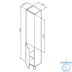 Шкаф пенал AM.PM Like 35 L белый глянец