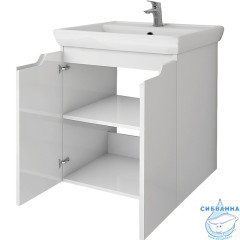 Тумба Dreja Q Plus (D) 50 белый глянец с раковиной Dreja Q 55