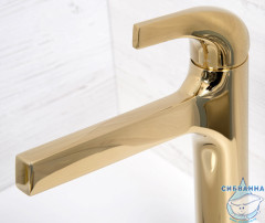 Смеситель для раковины Wasserkraft Sauer 7103H (без донного клапана) (золото)