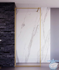 Walk-in Veconi Корато 90 профиль брашированное золото, стекло прозрачное KR81G-90-01-C8
