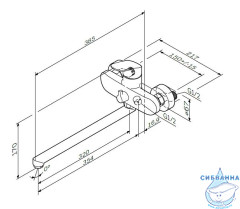 Смеситель для ванны AM.PM Like F8090000 (хром)