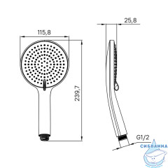 Лейка для душа Iddis Optima Home 3 режима OPH3F0Gi18 (графит)