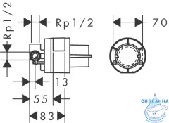 Внутренняя часть Hansgrohe 13620180