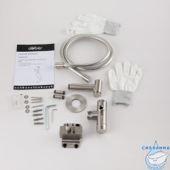Смеситель ABBER Wasser Kreis 316 AF8125BST с гигиеническим душем, брашированная сталь