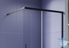 Walk in  Aquatek 120х200 AQ.WISL.120.1BL профиль черный , стекло прозрачное 