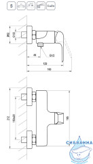 Смеситель для душа Ravak Flat X070177 (черный матовый)