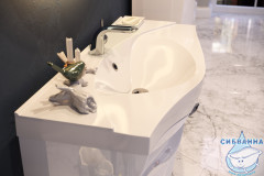 Тумба подвесная с раковиной 1Marka Eclipse 110 (1 ящик) White белый глянец