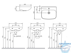 Раковина 55 см AM.PM Like C804221WH