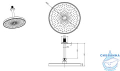 Верхний душ Aquatek 260 1 режим AQ2070CR