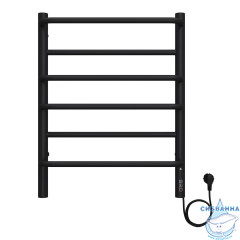 Полотенцесушитель электрический Санприз Евромикс П6 45Х60 (черный матовый) (подключение справа)