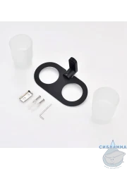 Стакан Raglo R300.08.06 (черный матовый/белый)