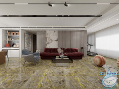 Плитка керамогранитная AZARIO CORTEZ GOLD 60x120 Carving (H18004008G)