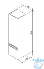 Пенал Ravak Clear 40 L белый X000000761