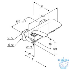 Смеситель для душа Kludi Balance 527108775 (черный)