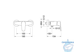 Смеситель для душа Aquatek Бетта AQ1160CR (хром)