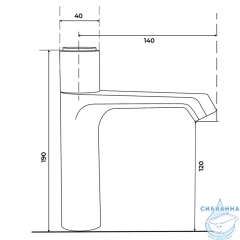 Смеситель для раковины Calypso CS10121-9 (графит)