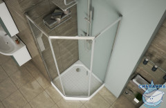 Душевое ограждение Encanto Bello 90x90 см профиль хром, стекло прозрачное ES090.6115A (без поддона)