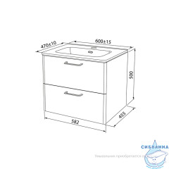 Тумба под раковину Iddis Brick 60 см BRI60W0i95
