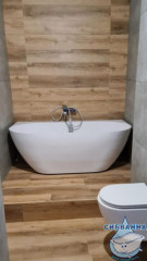 Ванна из литьевого мрамора New Line Sanitary Эдем 170х90 (с полкой и переливом)