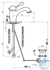 Смеситель для раковины RavSlezak Лабе L527.5K (с донным клапаном)