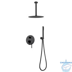 Душевая система Abber Emotion  250 1 режим AF8821B (черный матовый)