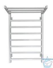 Полотенцесушитель электрический Санприз Контур с полкой П8 50х80 (белый матовый) (подключение универсальное)