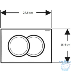 Инсталляция для унитаза Geberit Duofix Delta с кнопкой смыва Delta01 хром глянцевый,  с унитазом Geberit Renova Compact (с сиденьем Soft Close (микролифт)
