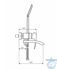 Смеситель для ванны Gappo G3207-8 с аксессуарами (белый/хром)
