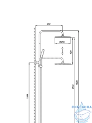 Душевая система Gappo G2406 250 1 режим (хром)