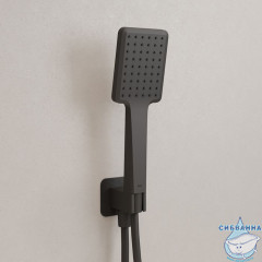 Душевая система с тропическим душем, ручным душем и изливом, черный матовый, Slide, IDDIS, SLIBL03i68