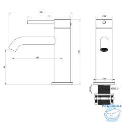 Смеситель для раковины Oliveeka Y-Line OL-88139017-BG (золото матовое)