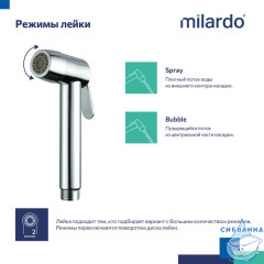 Гигиеническая лейка Milardo Эссеншл ESS2FCRM20 (хром)